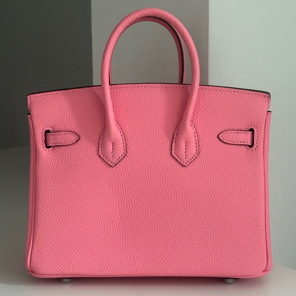 Real Leather Padlock Handbag- Pink - Picture 5 of 6